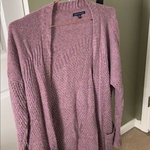 Lilac, women’s size large cardigan